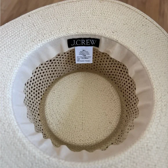 Never-worn, like-new J.Crew wide brim raffia hat, M/L - Picture 3 of 3